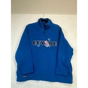 Disney Plus Eeyore Fleece Blue 1/4 Zip Pullover Jacket Size 1X